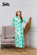 Mint Bloom Tiered Maxi