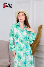 Mint Bloom Tiered Maxi