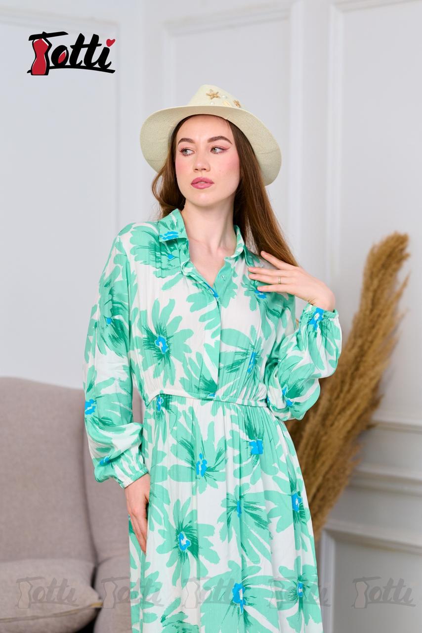 Mint Bloom Tiered Maxi