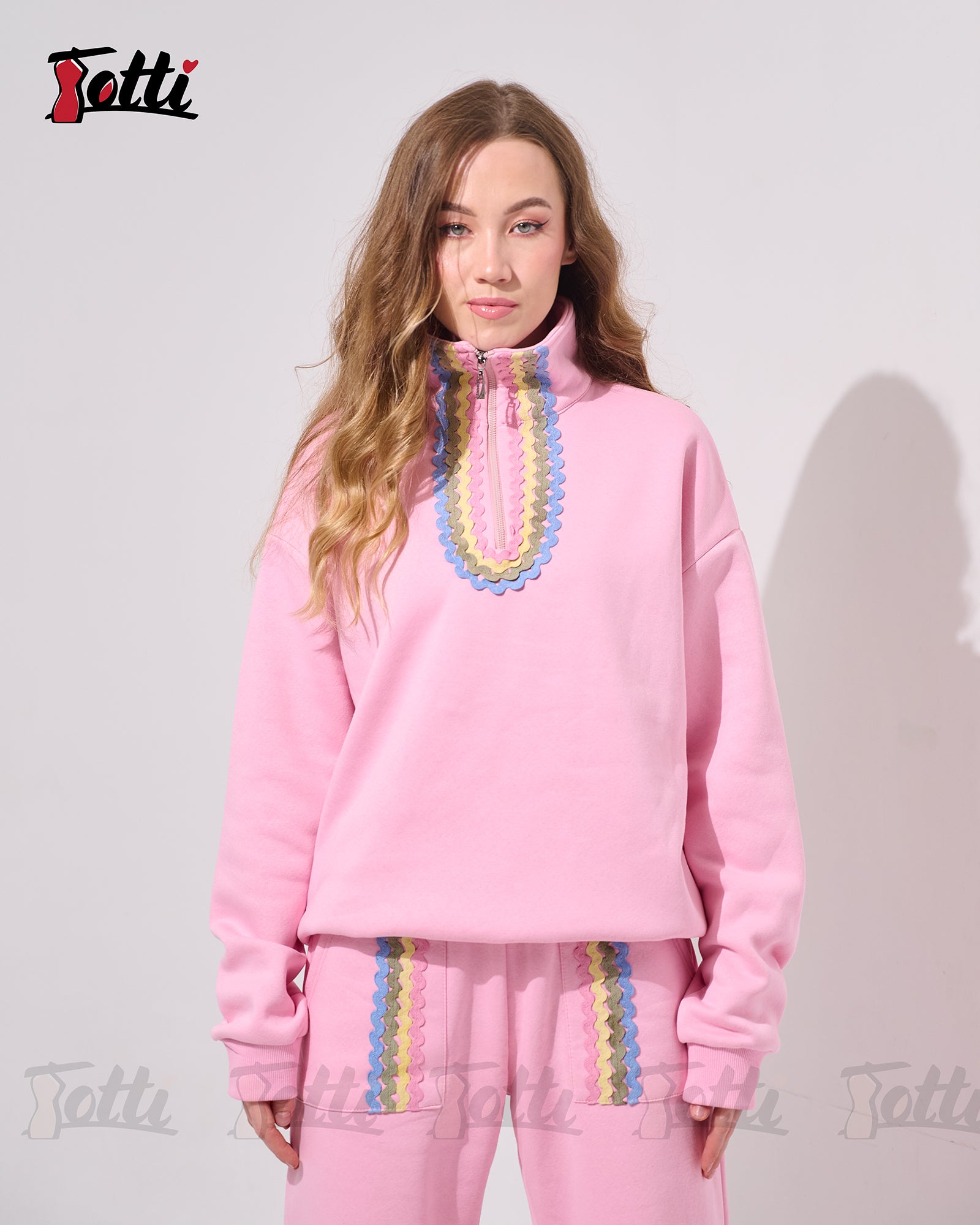 Bubblegum Scallop Zip Set