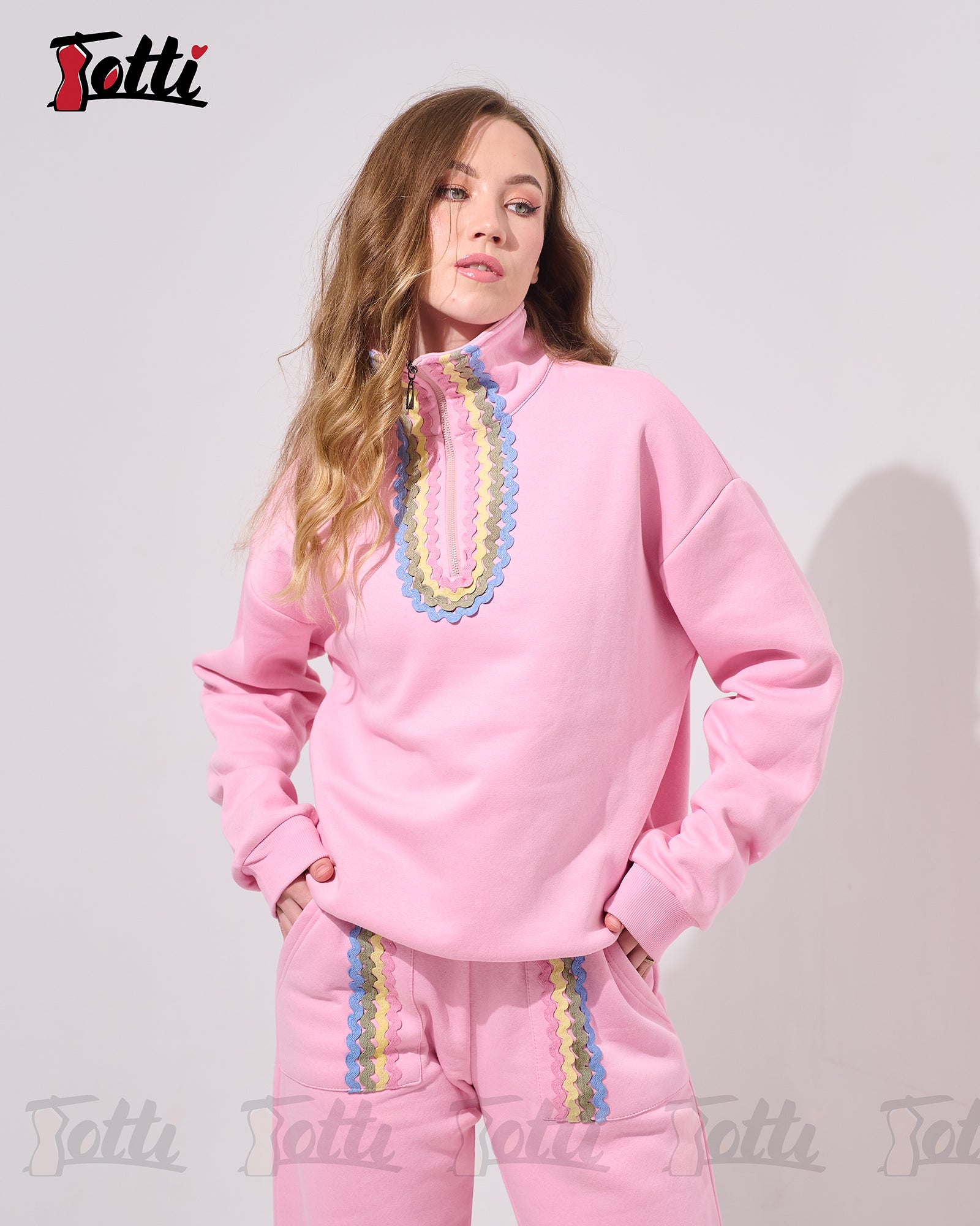 Bubblegum Scallop Zip Set
