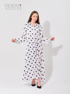 The Dotted Elegance Maxi Dress
