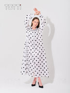 The Dotted Elegance Maxi Dress