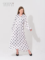 The Dotted Elegance Maxi Dress