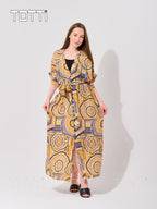 The Amber Oasis Boho Shirt Dress
