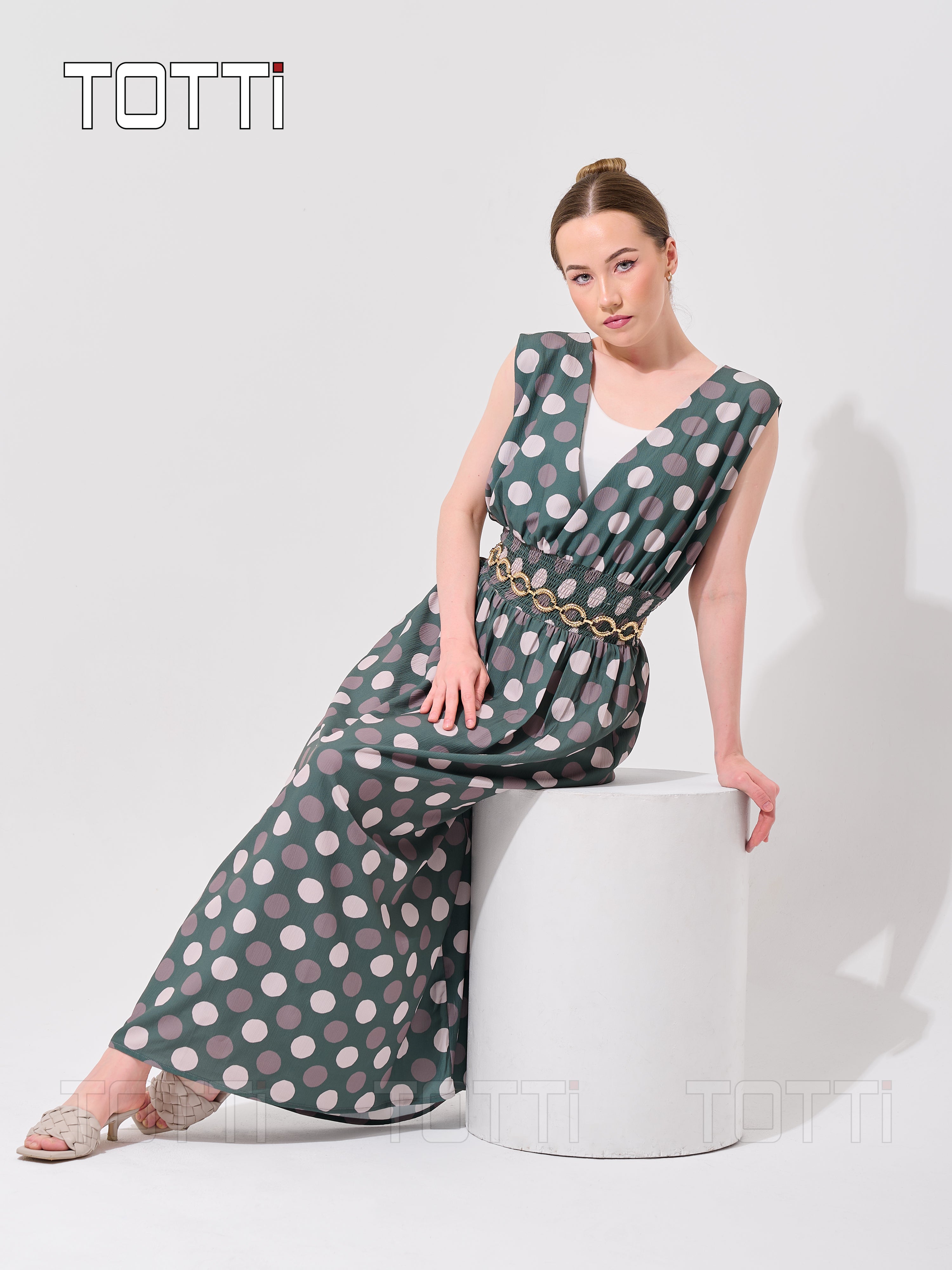 POLKA DOT MAXI DRESS