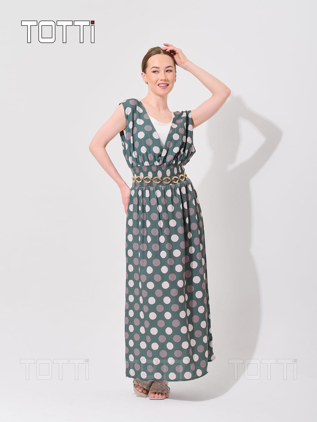 POLKA DOT MAXI DRESS