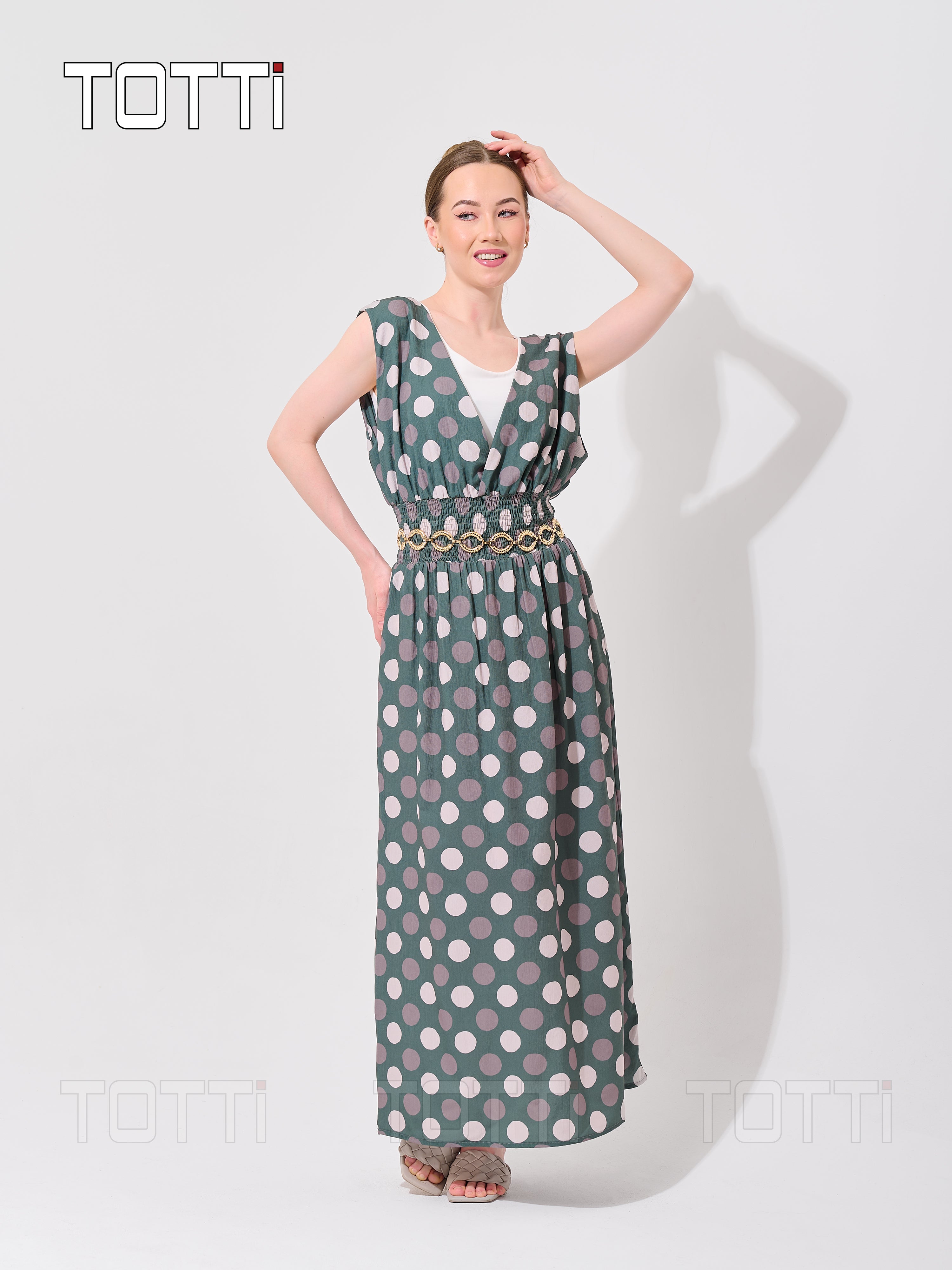 POLKA DOT MAXI DRESS