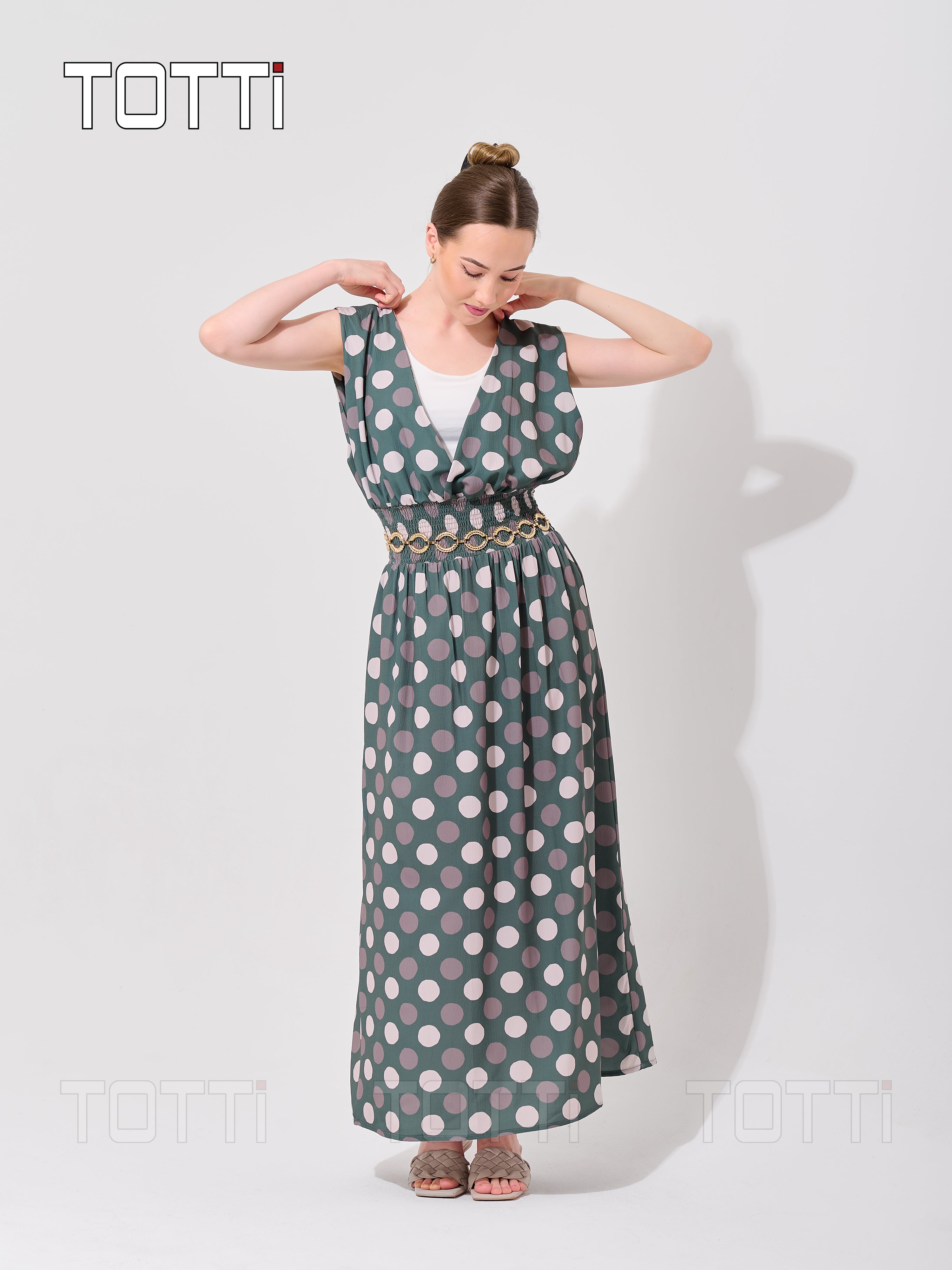 POLKA DOT MAXI DRESS