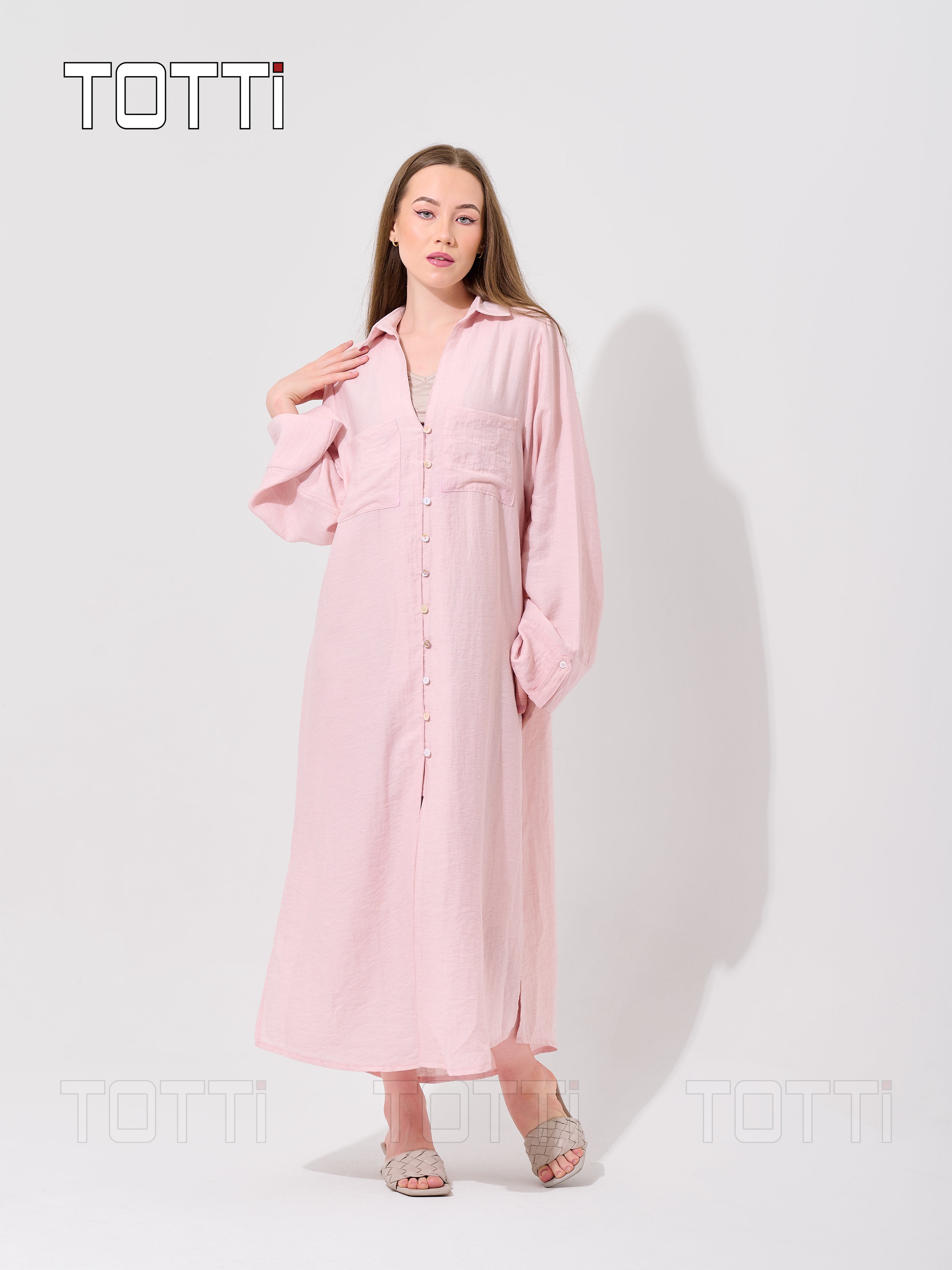 The Rosewater Linen-Blend Maxi