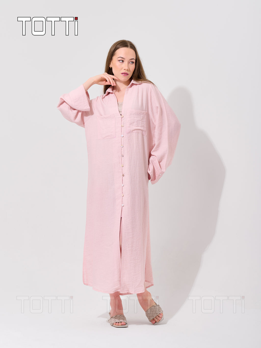 The Rosewater Linen-Blend Maxi