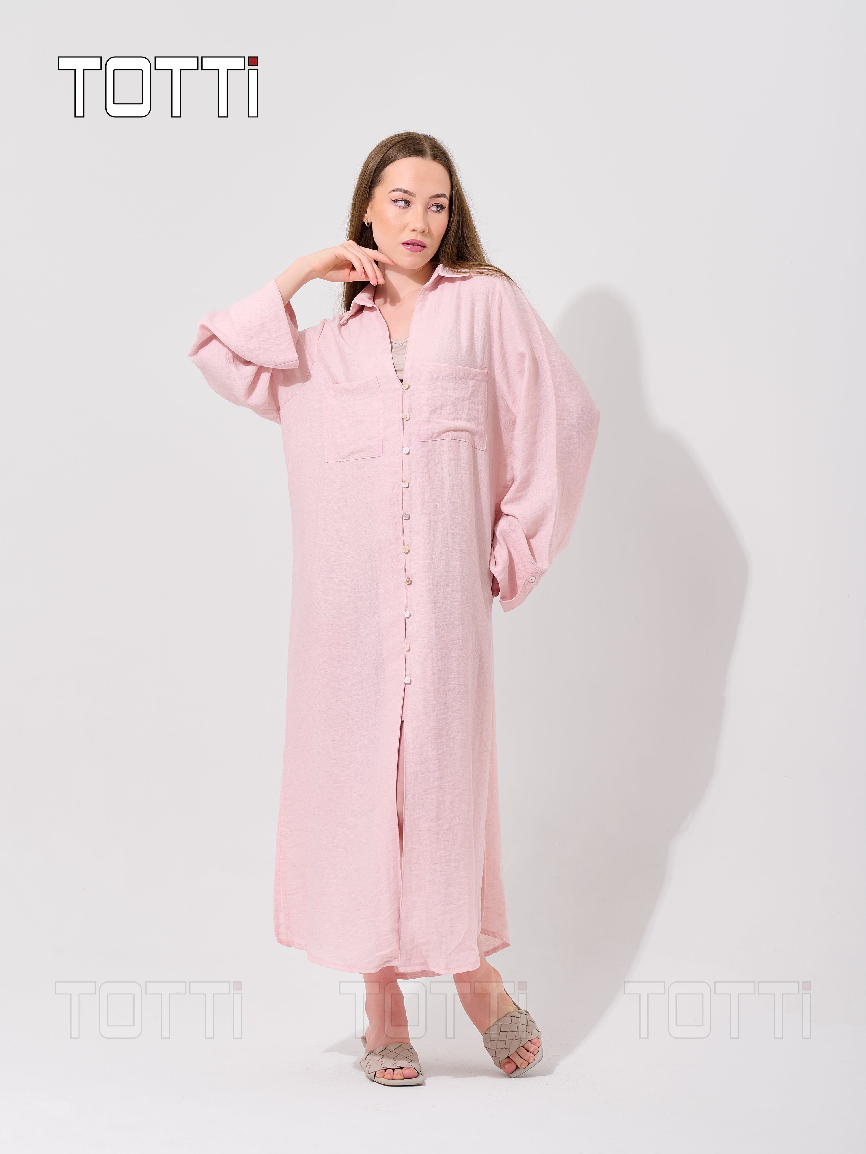 The Rosewater Linen-Blend Maxi