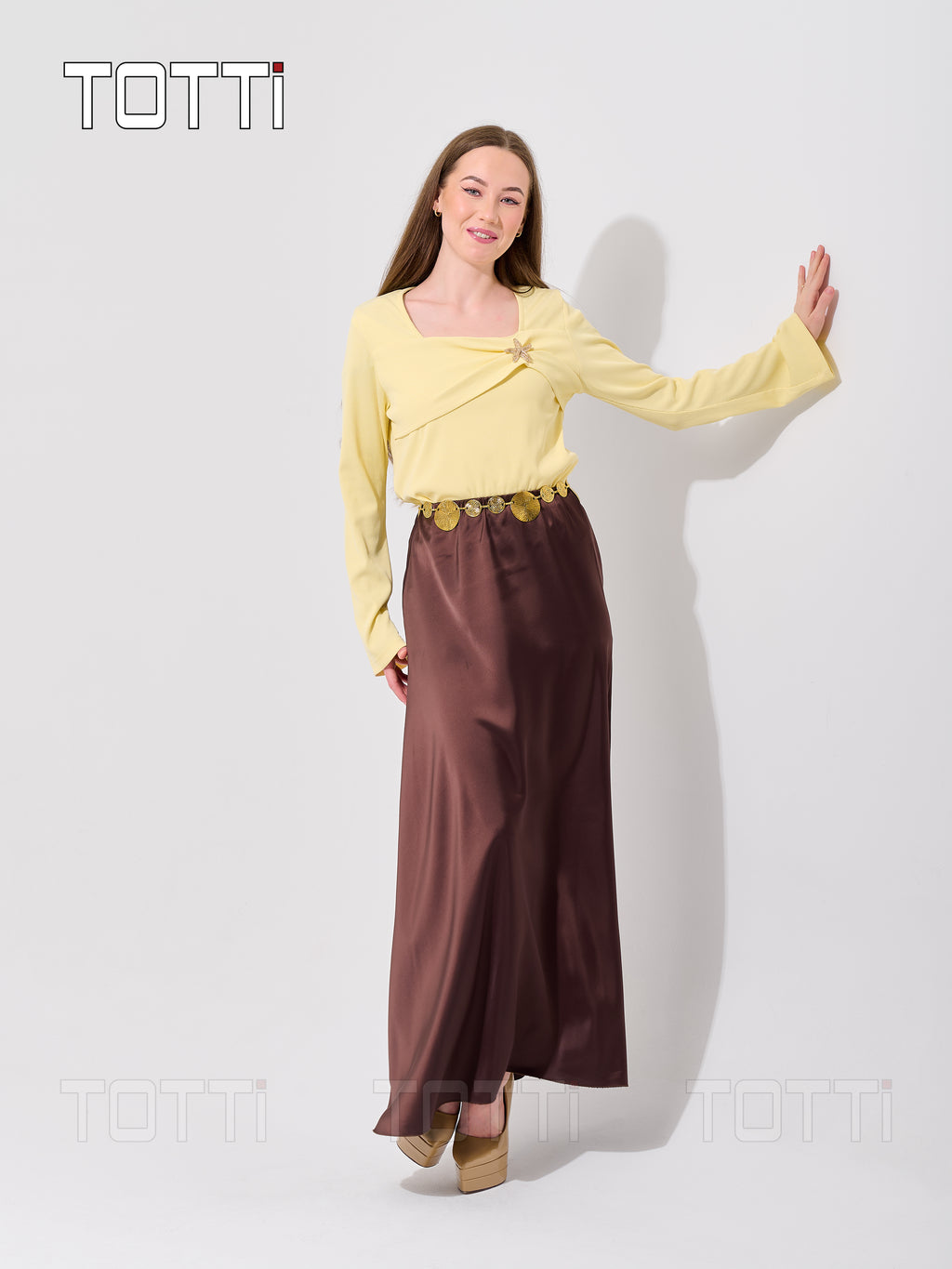 Butter Yellow Brooch Top