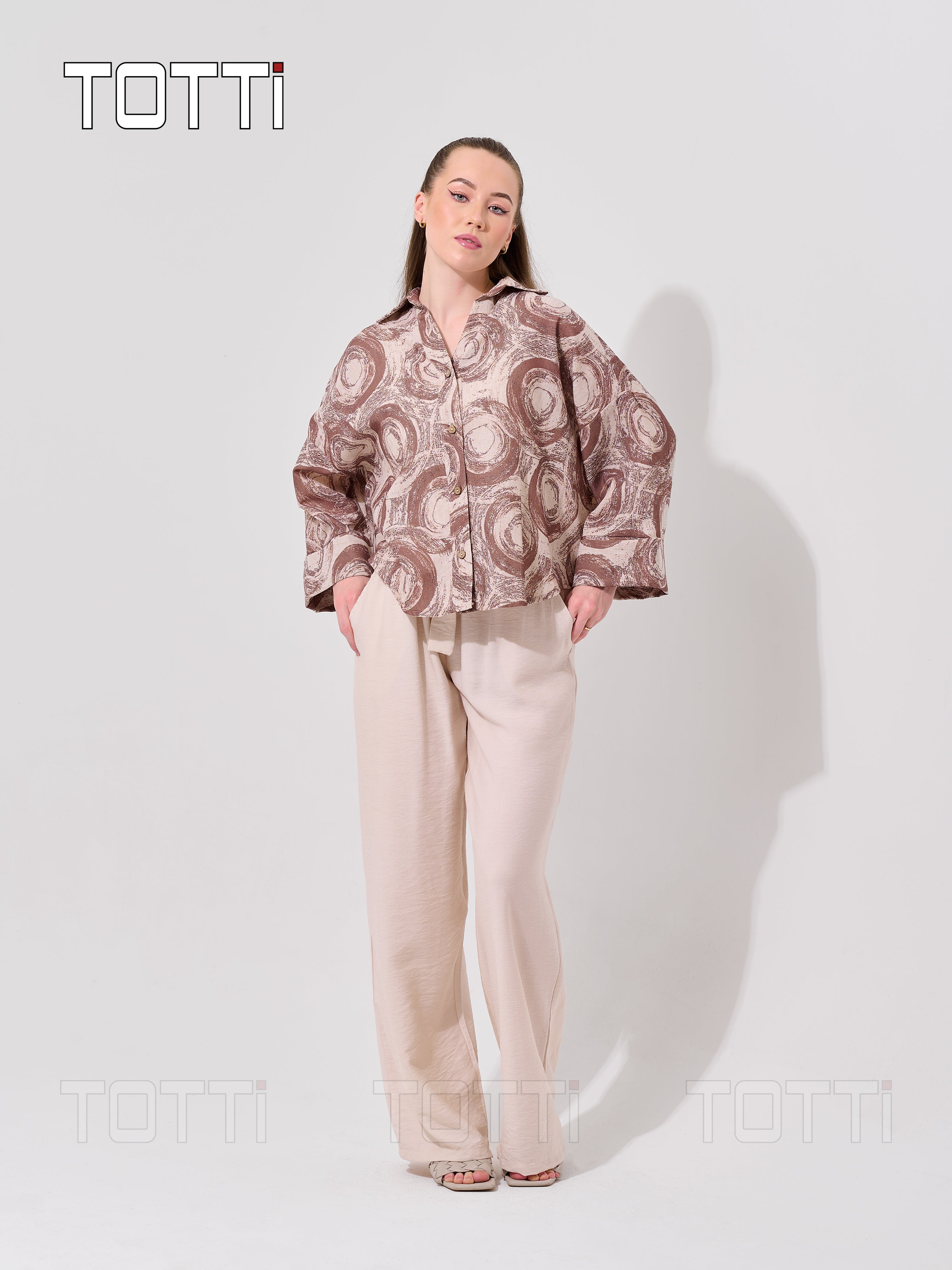 The Clay Brushstroke Button-Up