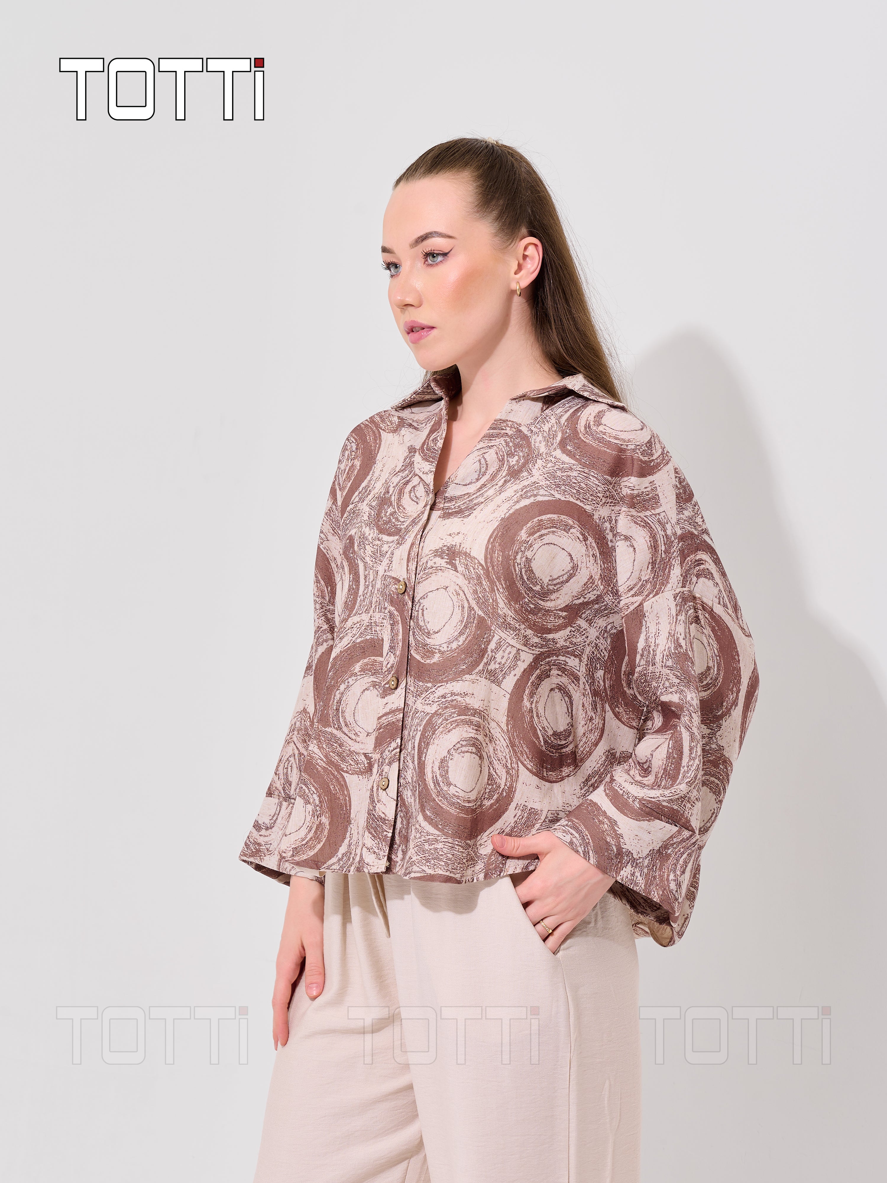 The Clay Brushstroke Button-Up
