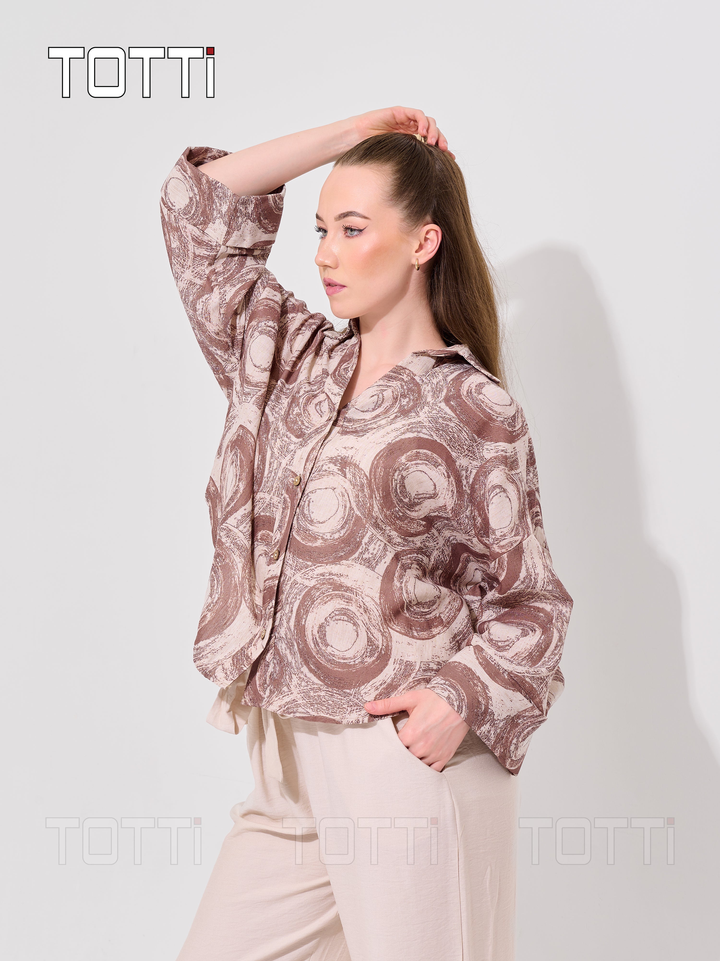 The Clay Brushstroke Button-Up