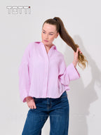 Pink Tie-Back Blouse