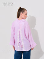 Pink Tie-Back Blouse