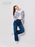KNOTTED POLKA DOT BLOUSE