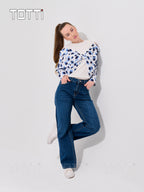 KNOTTED POLKA DOT BLOUSE