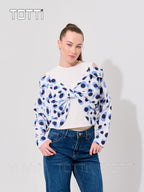 KNOTTED POLKA DOT BLOUSE