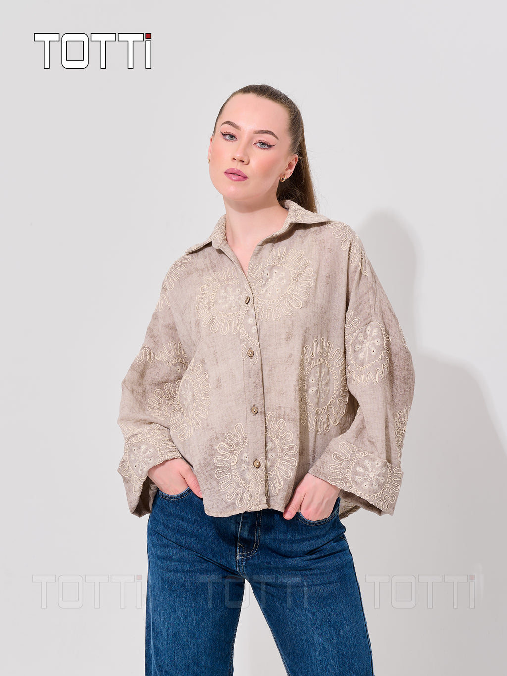 EMBROIDERED OVERSIZED