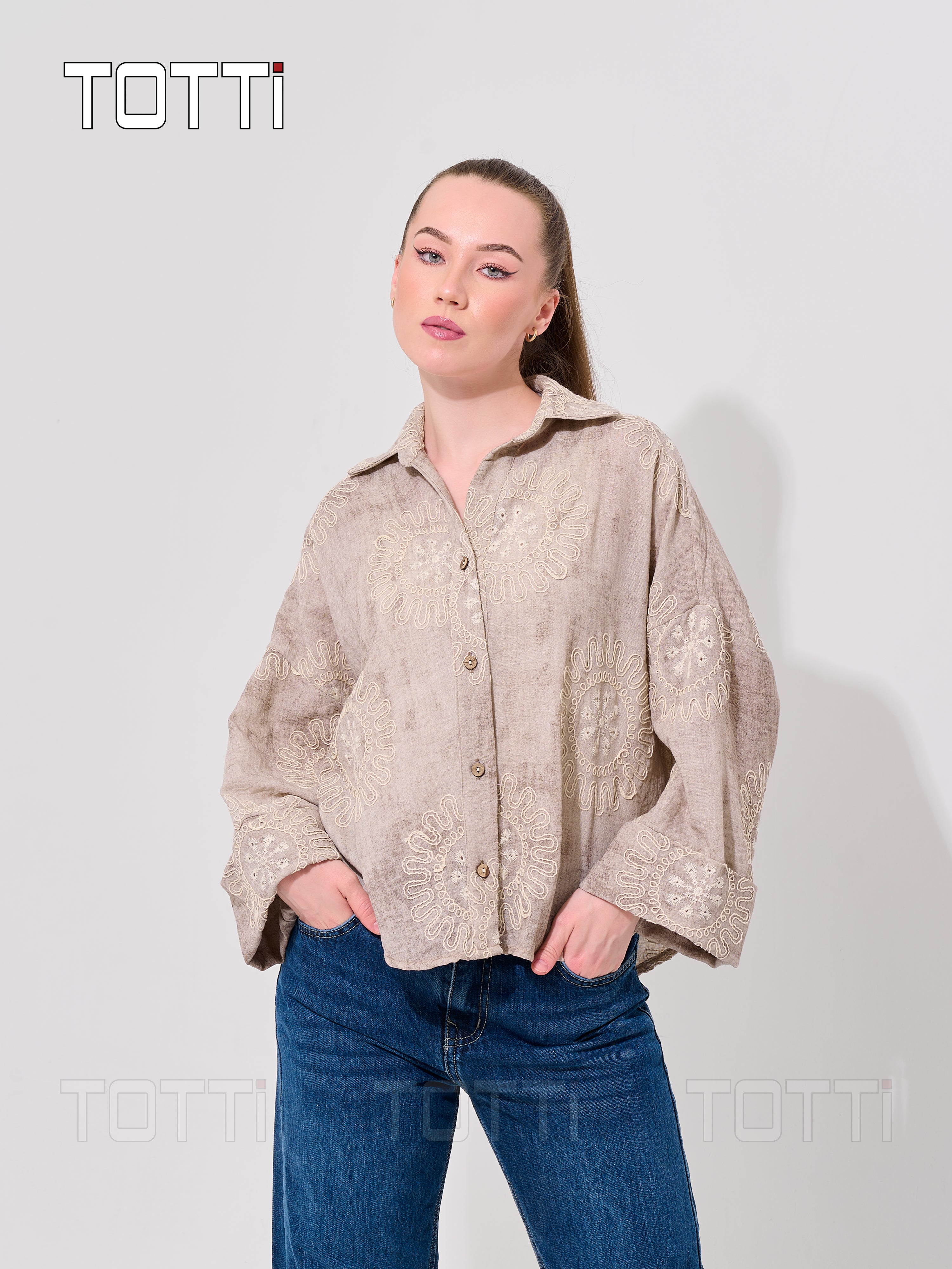 EMBROIDERED OVERSIZED