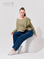 Wine Aurelia Asymmetric Top
