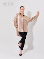 Champagne Charm Oversized Blouse