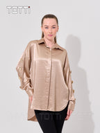 Champagne Charm Oversized Blouse