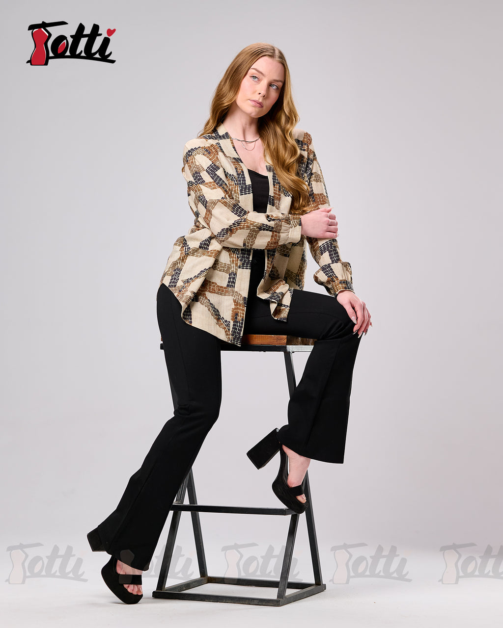 Mid-Century Matrix Blouse
