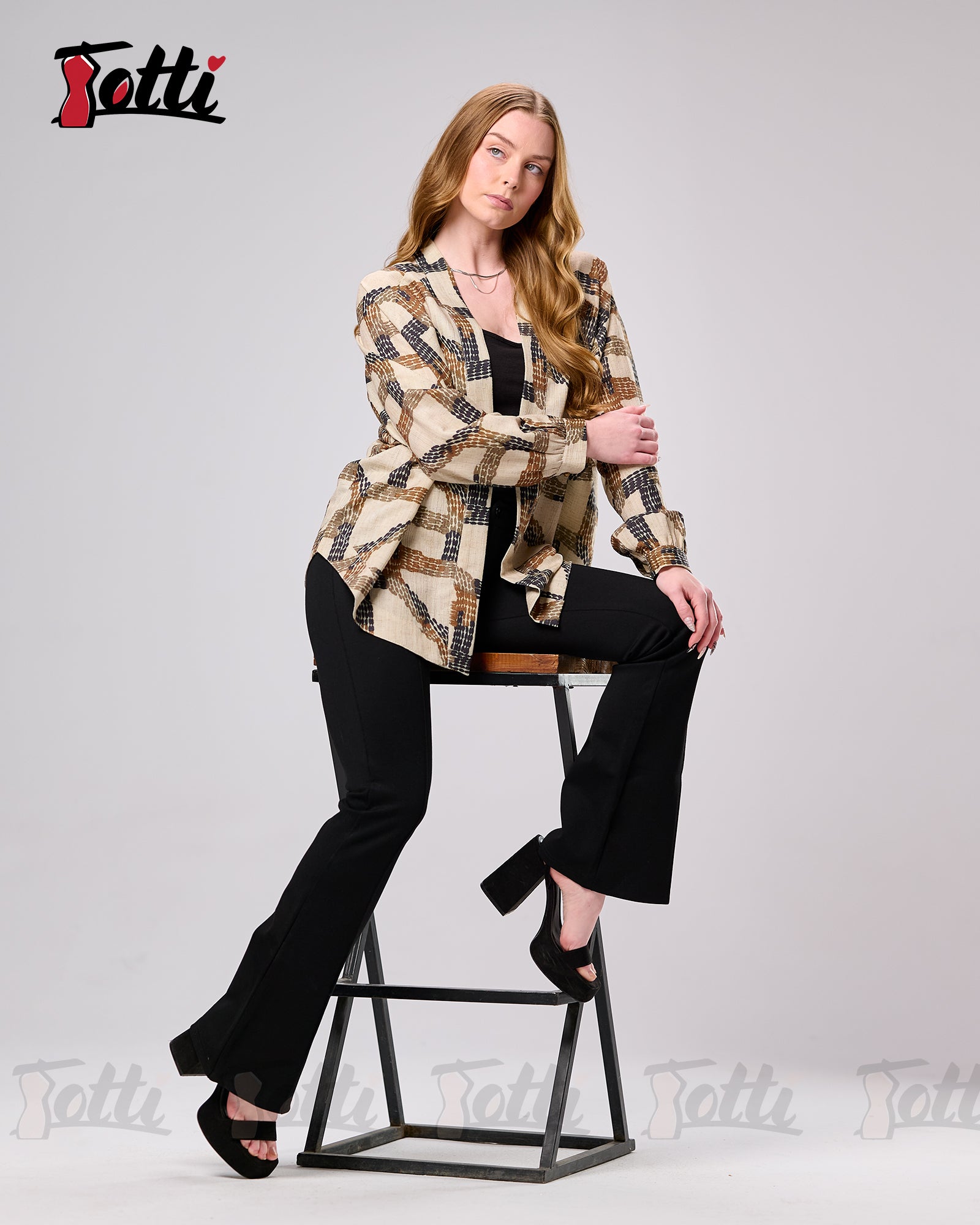Mid-Century Matrix Blouse