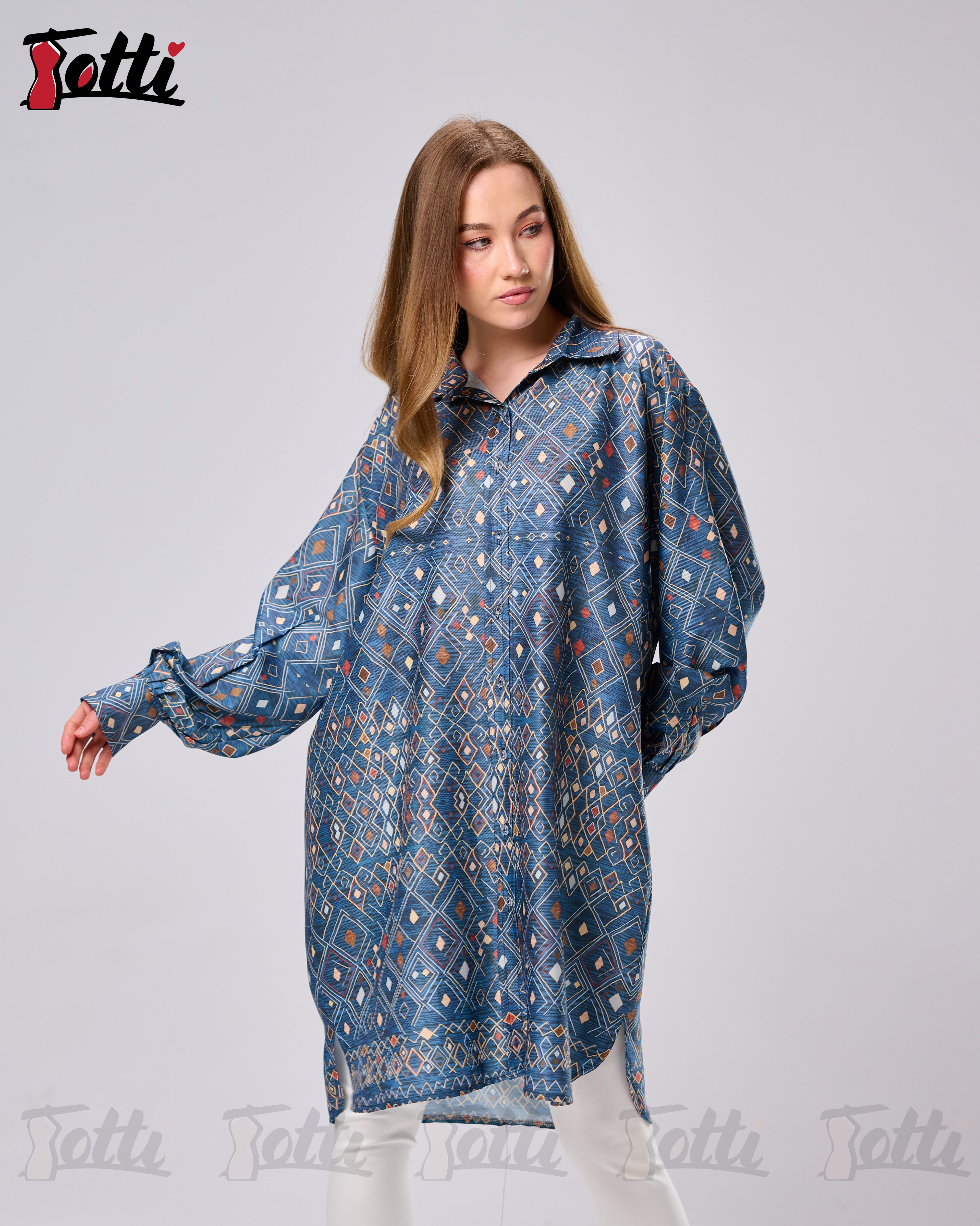 The Blue Oversized Blouse