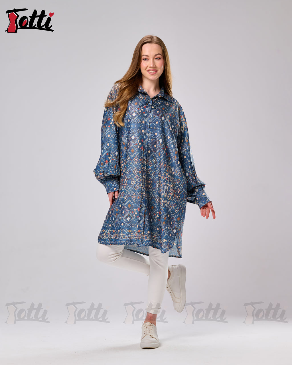 The Blue Oversized Blouse