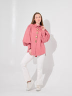 Rose Shell Puff Blouse