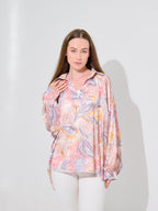 Bloom Swirl Satin Blouse