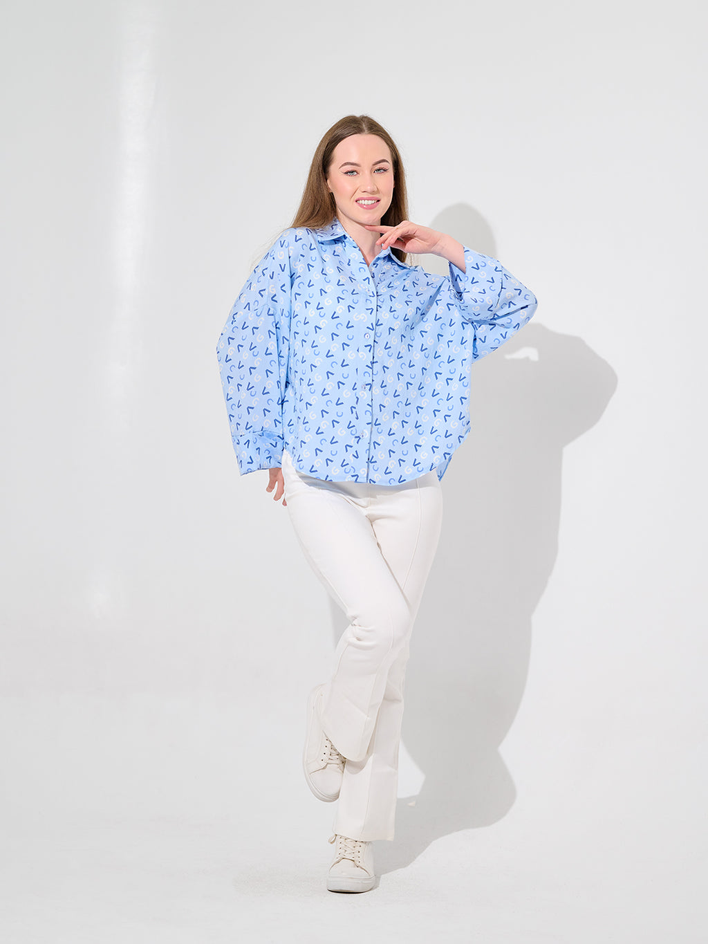 Sky Script Oversized Shirt
