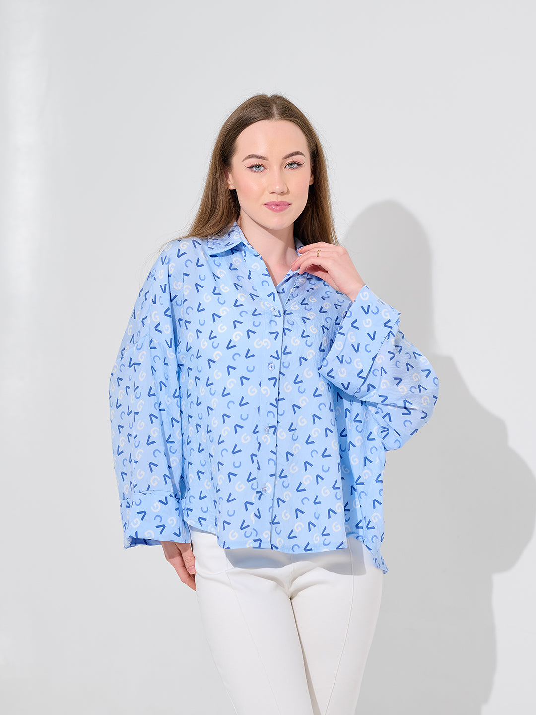 Sky Script Oversized Shirt