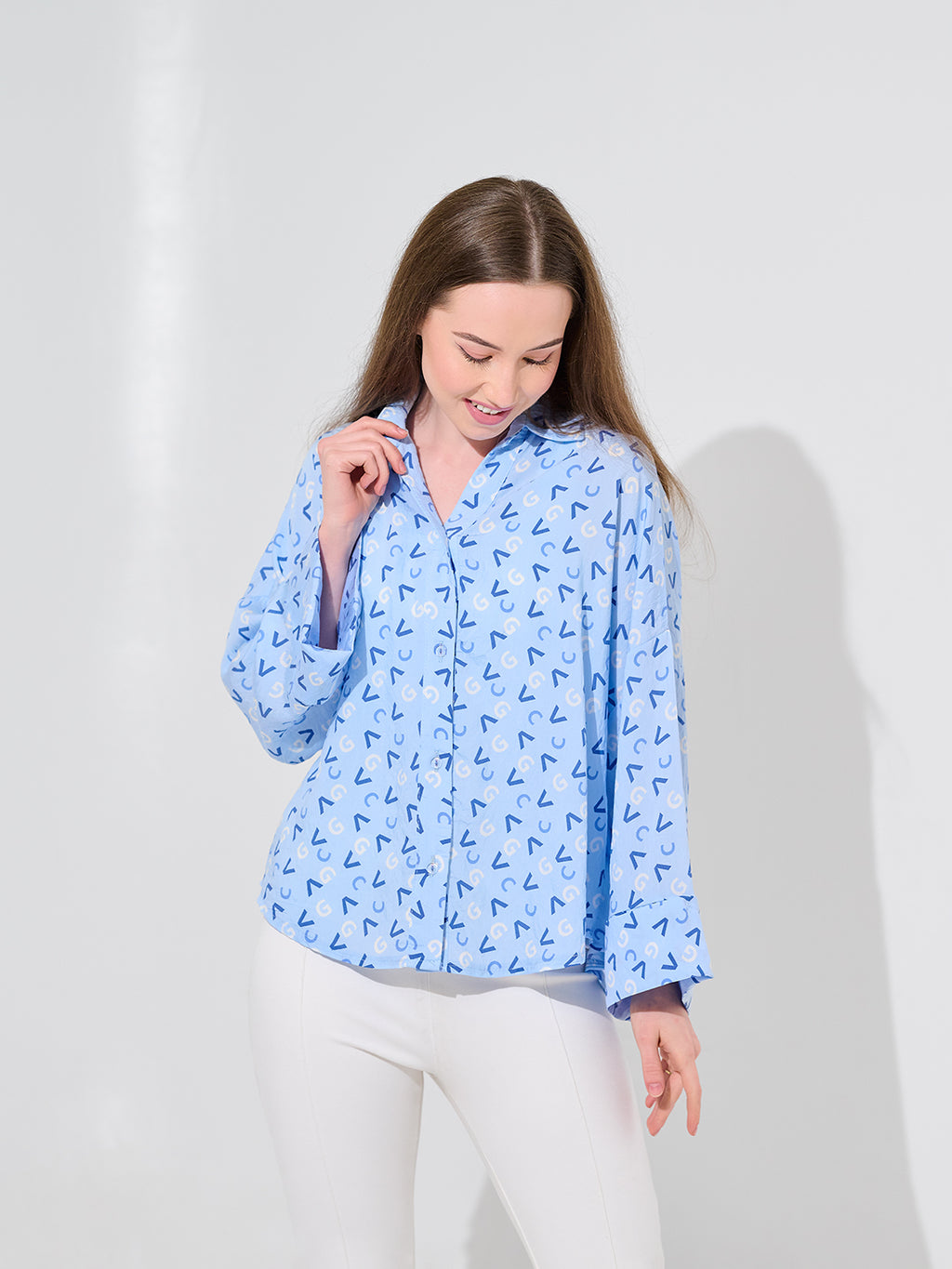 Sky Script Oversized Shirt