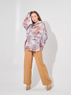Dusty Rose  Print Blouse