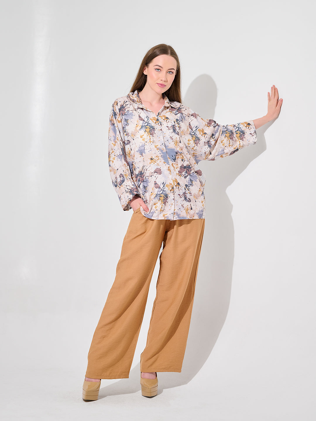 Ivory Ink Sketch Blouse