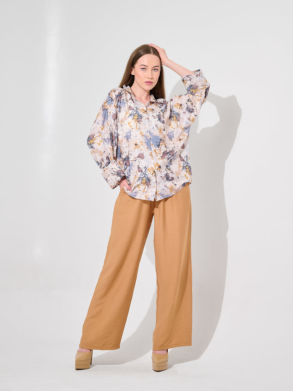 Ivory Ink Sketch Blouse