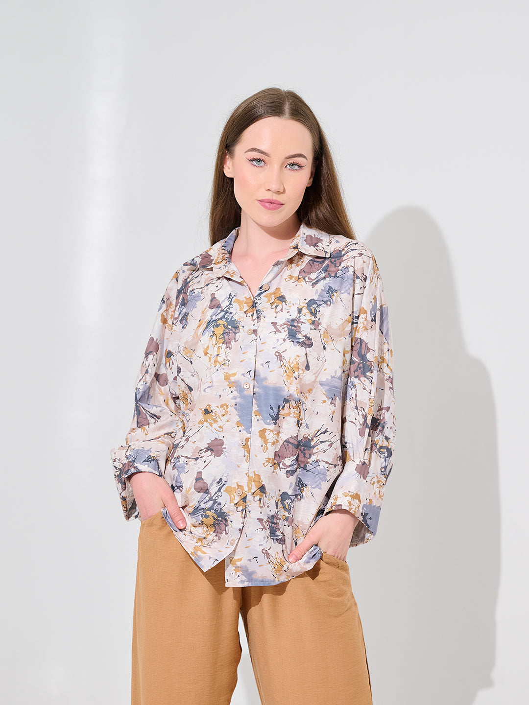 Ivory Ink Sketch Blouse