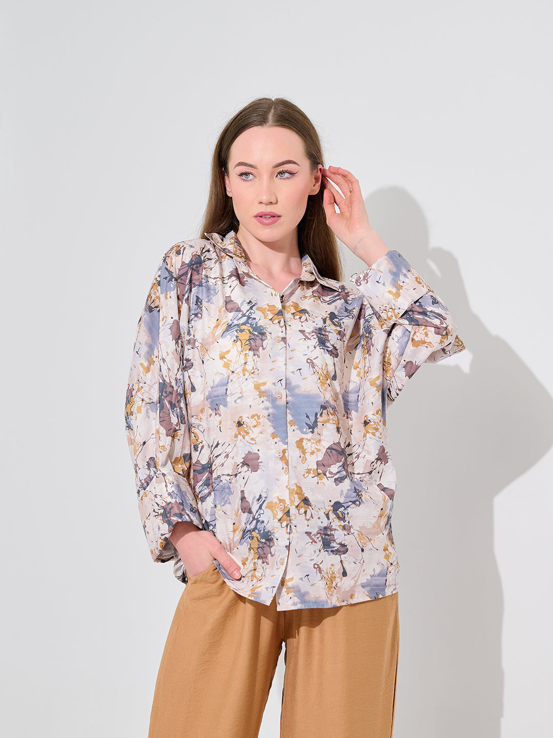Ivory Ink Sketch Blouse