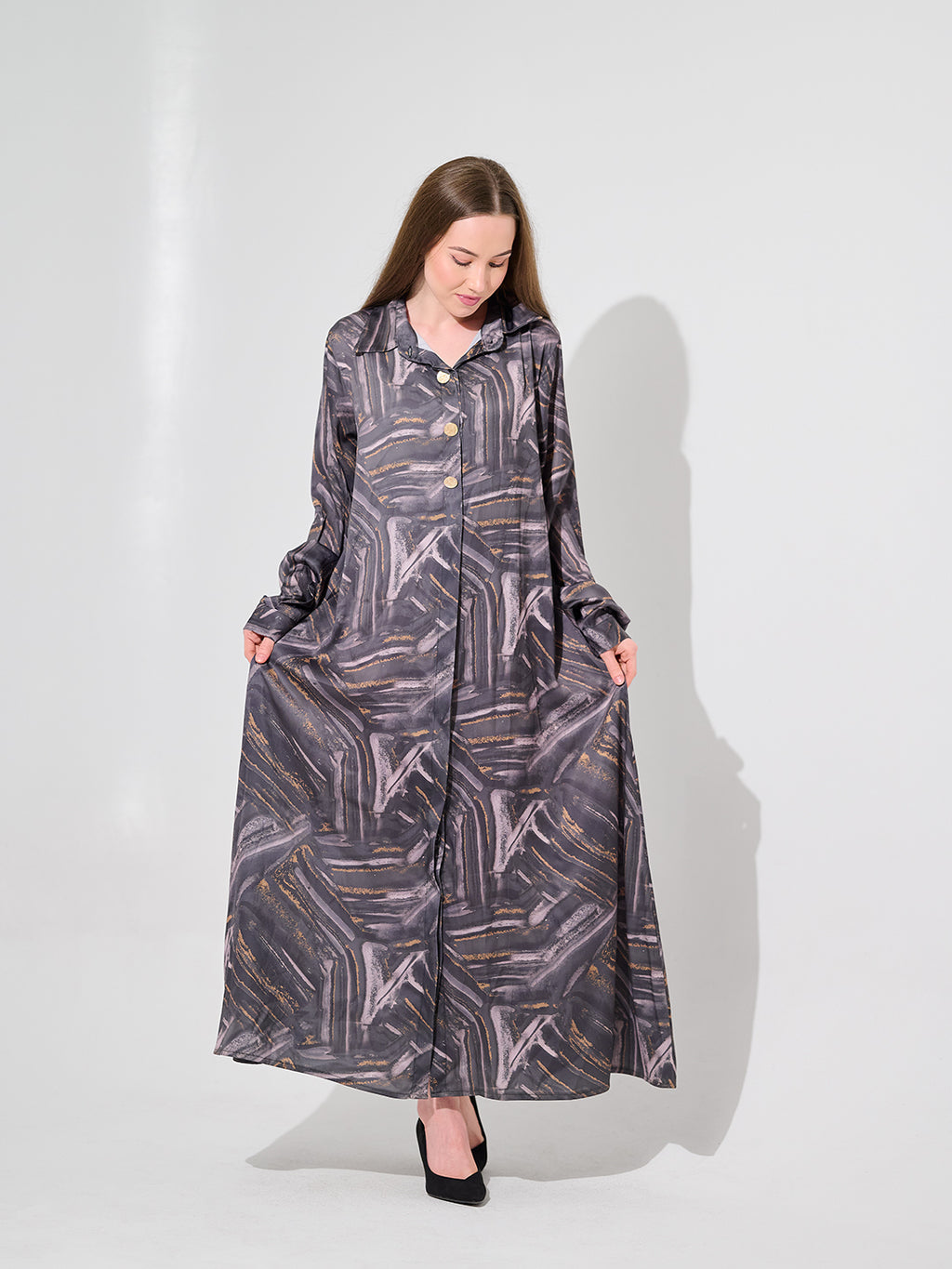Slate Ember Maxi Dress