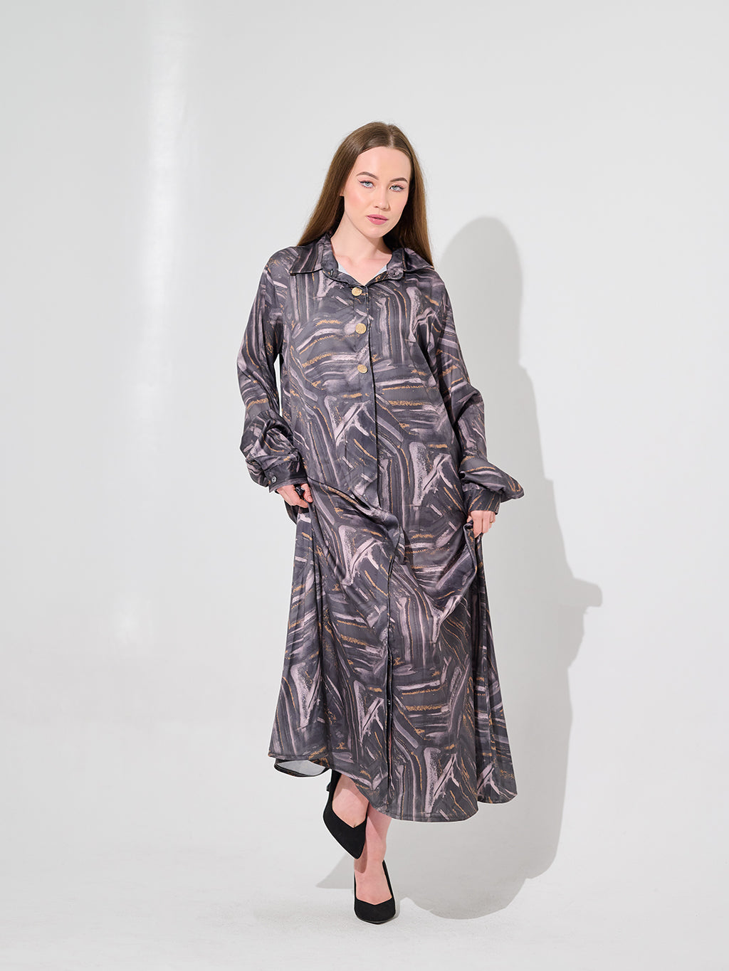 Slate Ember Maxi Dress