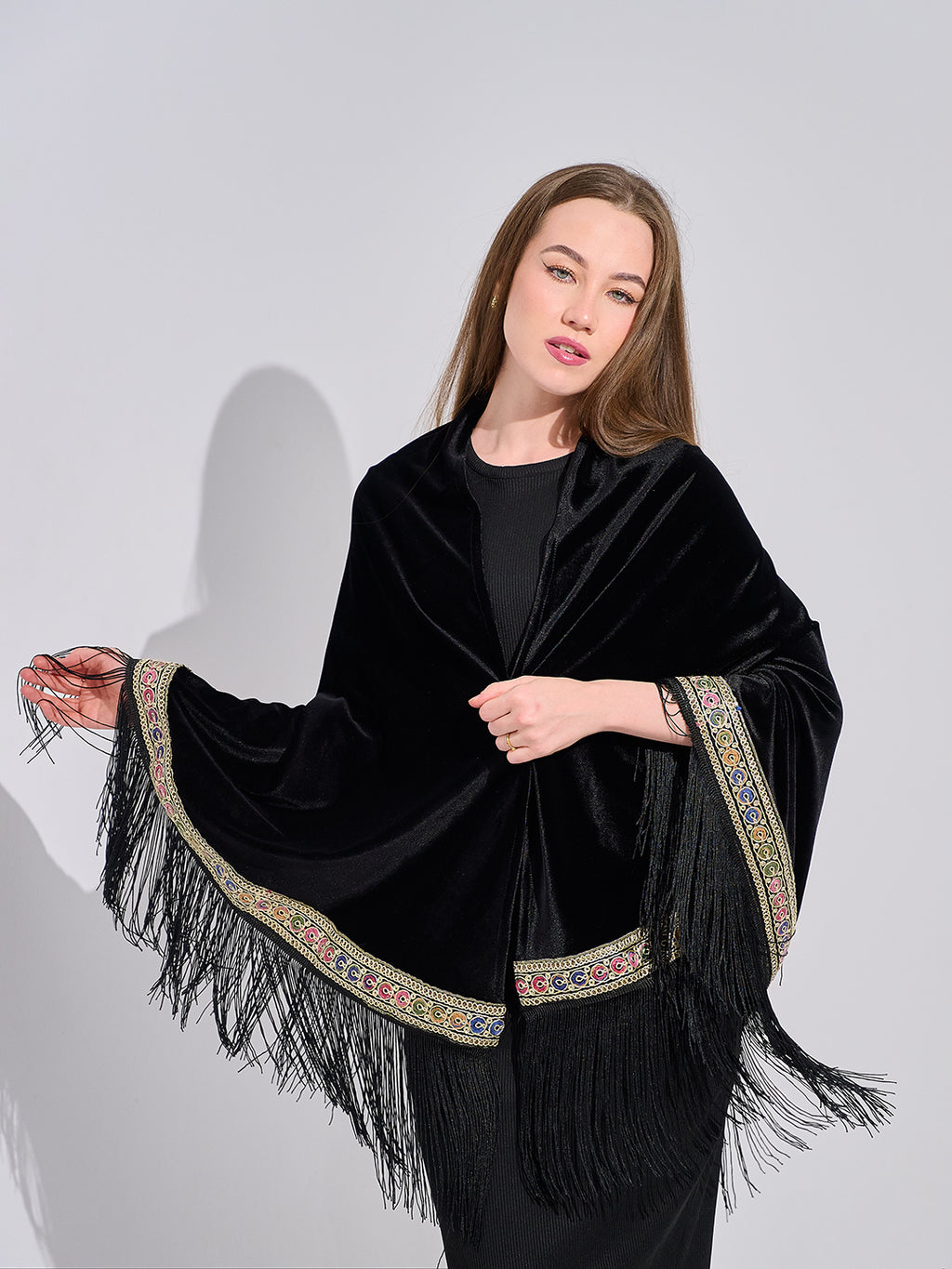 black velvet shawl