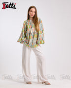 Citrus & Sage Boho Blouse