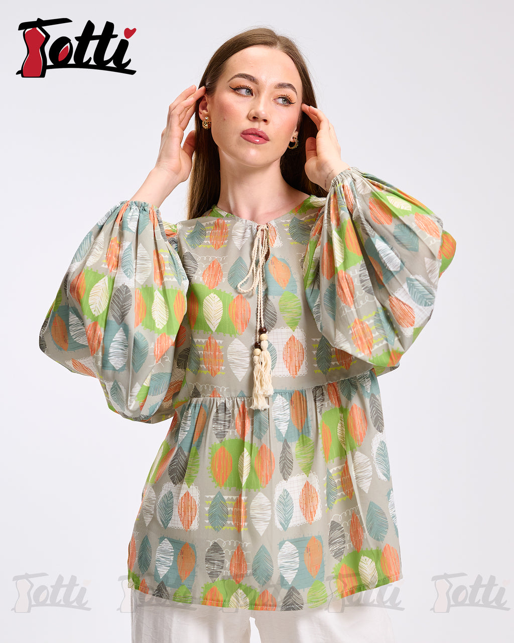 Citrus & Sage Boho Blouse