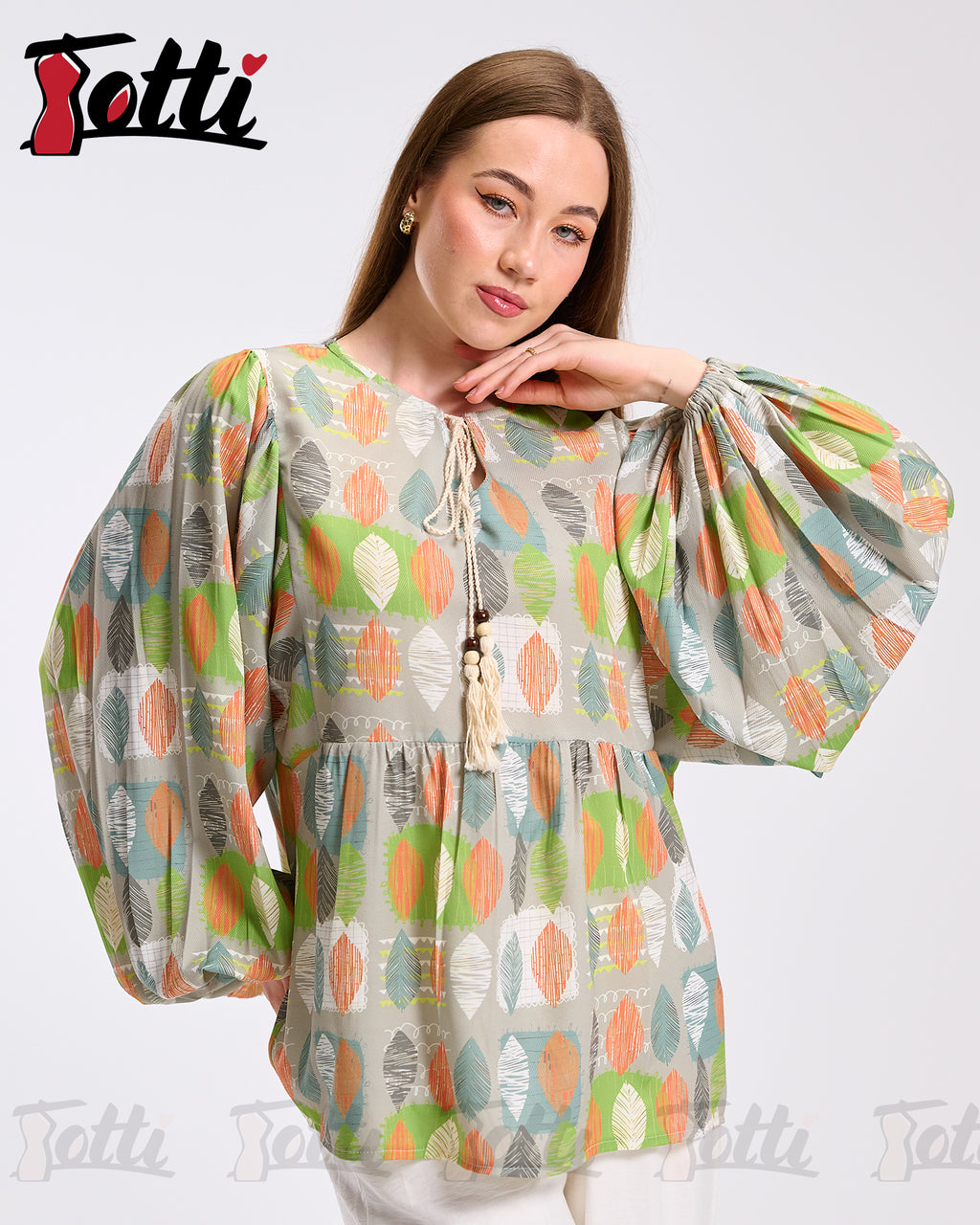 Citrus & Sage Boho Blouse